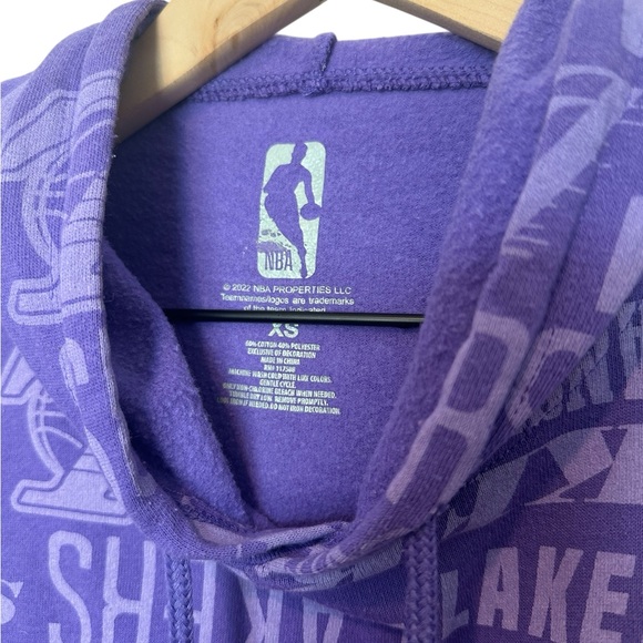 NBA Los Angeles LA Lakers XS Purple Hoodie Sweatshirt - Picture 3 of 4